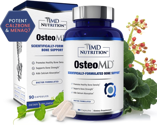 Helps Improve Bone Strength: OsteoMD uses the most potent ingredients available to provide complete bone health support, including MenaQ7, a powerful vitamin K2, calcium, and vitamin D3.